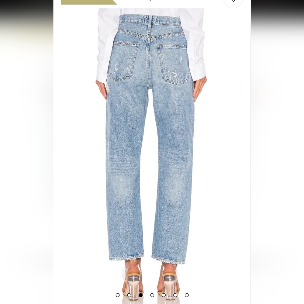 EUC Agolde 90s Mid Rise Loose Fit Jeans In Color Fall Out, Distressed Size 25 - Picture 12 of 15